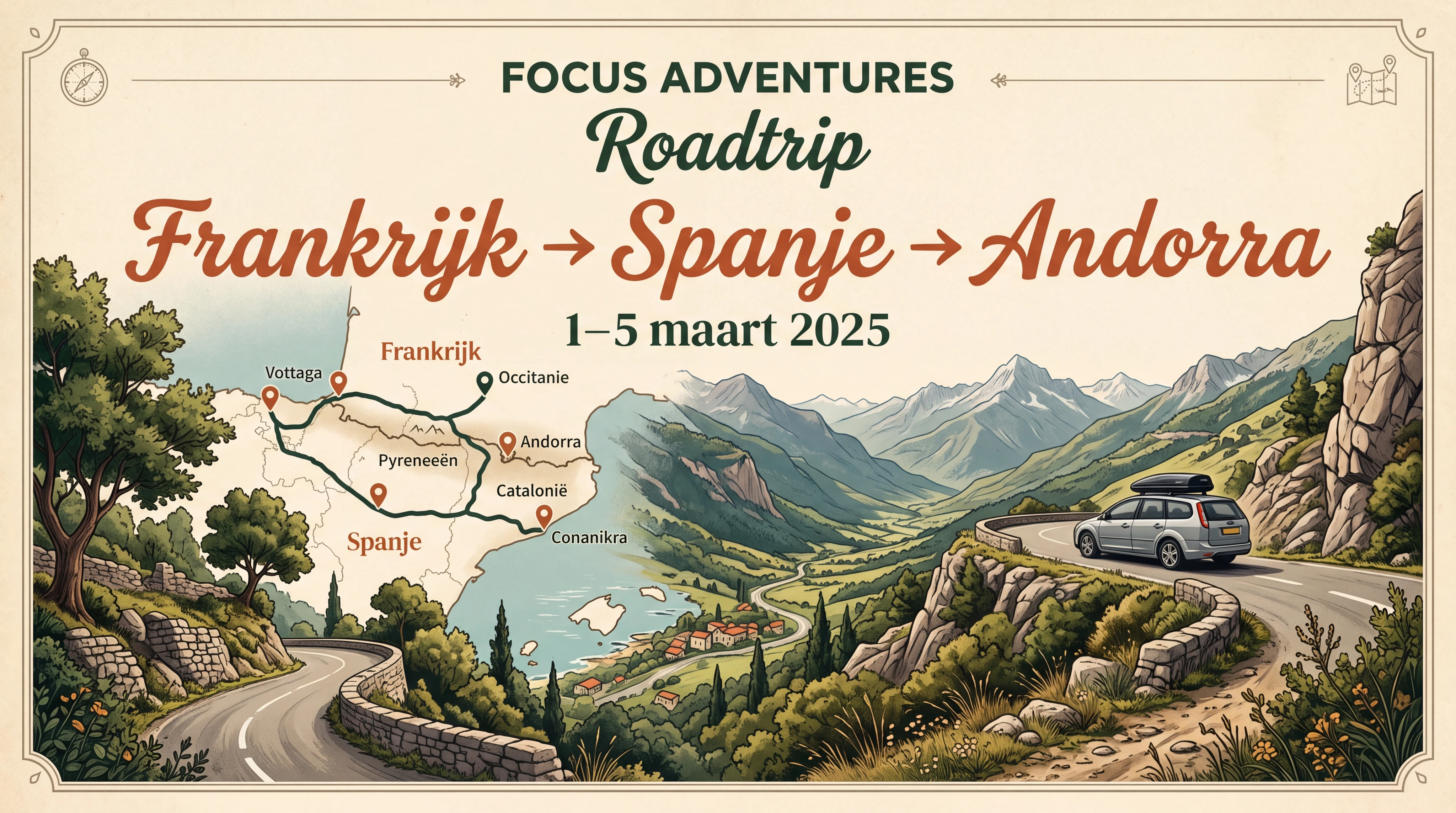 Frankrijk → Spanje → Andorra